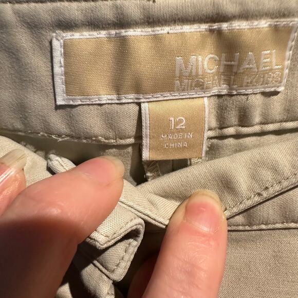 Michael Kors Size 12 Khaki Capris Capsule Wardrobe Beach Cruise Vacation - Picture 4 of 10